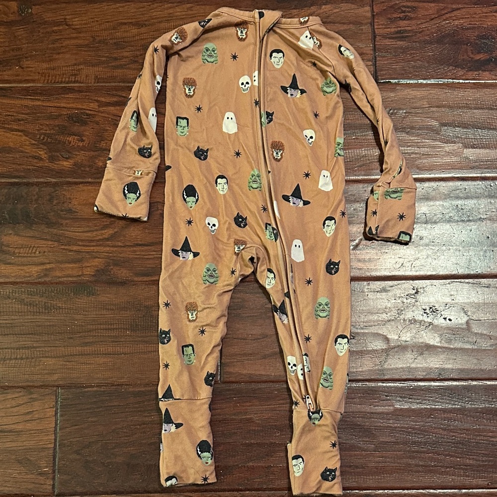 Velveteen by Bunny Knots Halloween Themed Bamboo Footie Pajamas